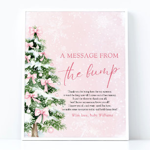Poster Arcos Árvore de Natal Uma Mensagem Do Sinal De Bum