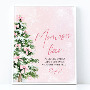 Poster Arcos cor-de-rosa Snowflake Sinal de Bar Momosa