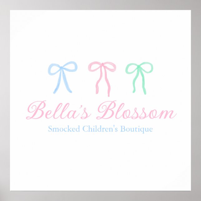 Poster Arcos de aquarela de pré-disquete Logotipo Digital (Frente)