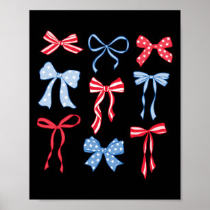 Poster Arcos De Coquetel Vermelho Branco E Azul Americano