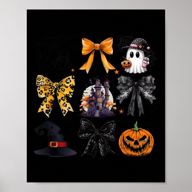 Poster Arcos de Coquette Ghost Pumpkin Witch Spooky Seaso (Frente)