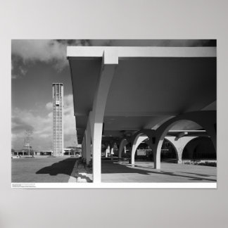 Poster Arcos de Entrada de Biblioteca, Torre de Celular e