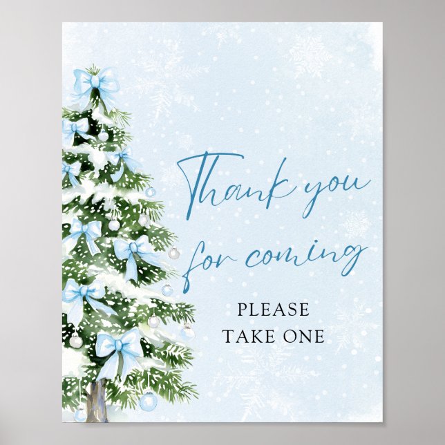 Poster Arcos de Natal Chá de Bebê Obrigado por Vir  (Frente)
