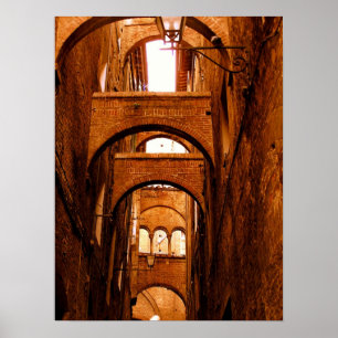 Poster Arcos de Siena Italia