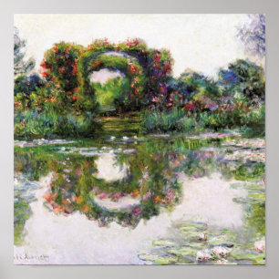 Poster Arcos Flores Vintage Giverny Claude Monet