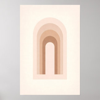 Poster Arcos Neutros Abstratos Boho Minimalistas Modernos