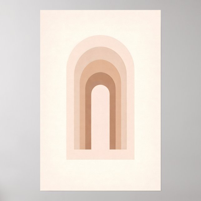 Poster Arcos Neutros Abstratos Boho Minimalistas Modernos (Frente)