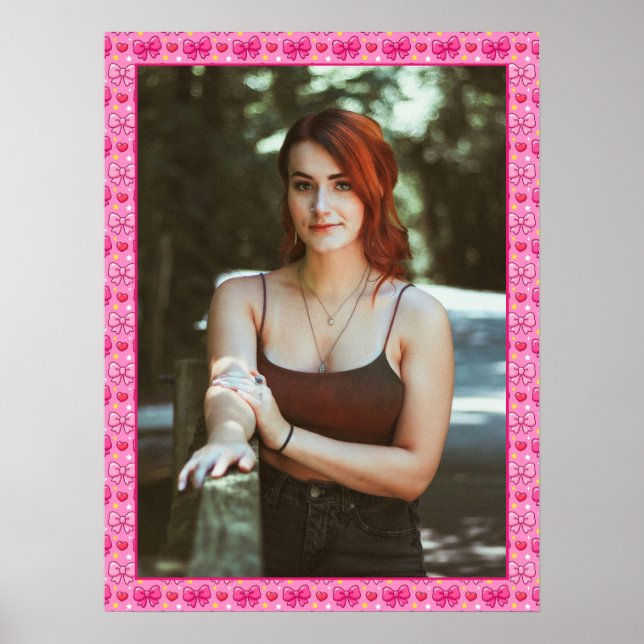 Poster Arcos Rosa Kawaii Personalizado Foto (Frente)