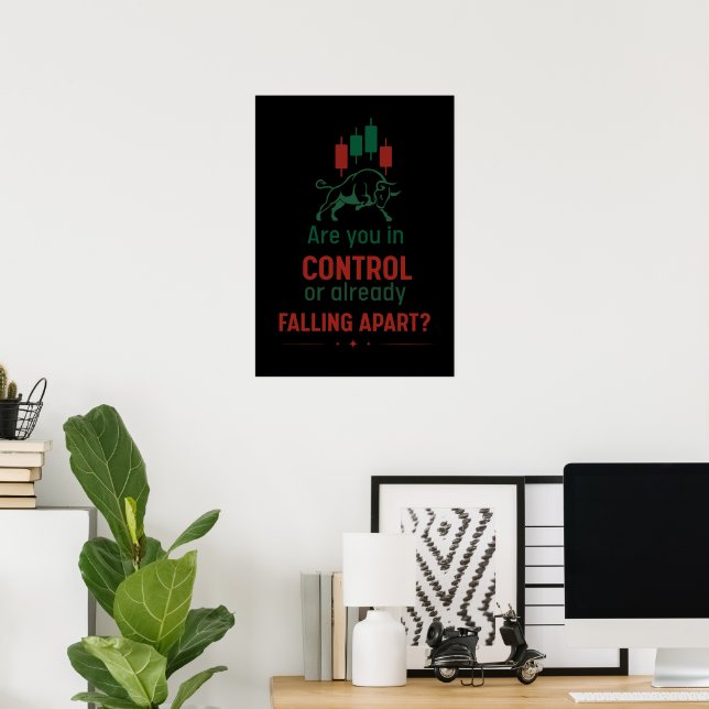 Poster Are You in Control? – Trader Discipline (Escritório em casa)
