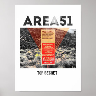 Poster Área 51 - Extremamente secreto - aliens