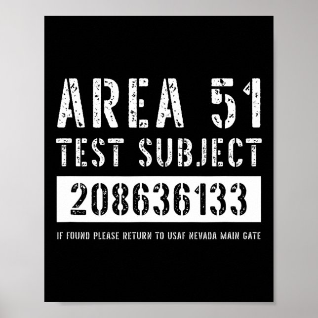 Poster Área 51 - Testes 6133 - Hallowee de rapto de Alien (Frente)