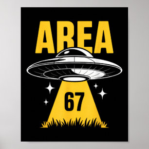 Poster Área 67 Feixe de Luz de Disco Voador Ufo 