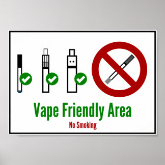 Poster Área Amiga de Vape