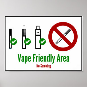Poster Área amigável de Vape