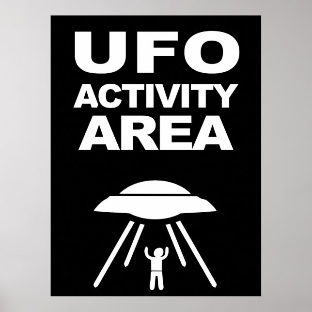 Poster área de atividade OVNI, geeky design (Frente)