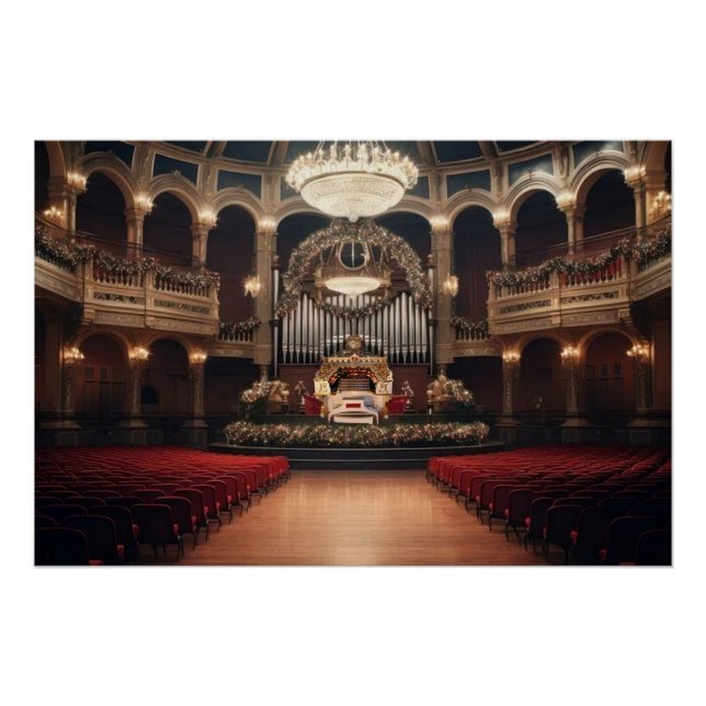 Póster Área do Designer de Órgãos de Tubos de Teatro (Frente)