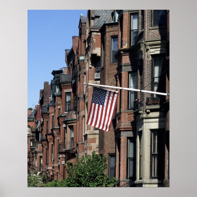 Poster Área histórica de back Bay, Boston, Massachusetts (Frente)