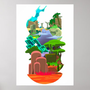 Poster áreas de rancheiro de lodo