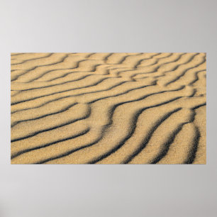 Poster Areia de praia ondas areia dunas arenosas