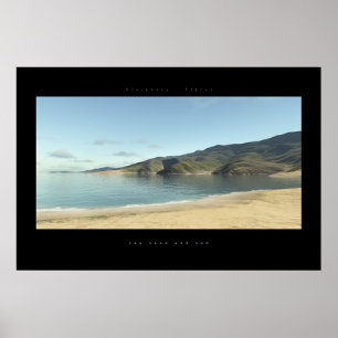 Poster areia marinha e sol