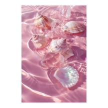 Areia rosa e conchas Mermaidcore