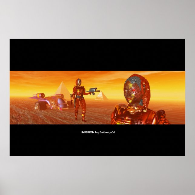 POSTER ARES CIBORGUE,DESERTO HIPERION,FICÇÃO CIENTÍFICA S (Frente)