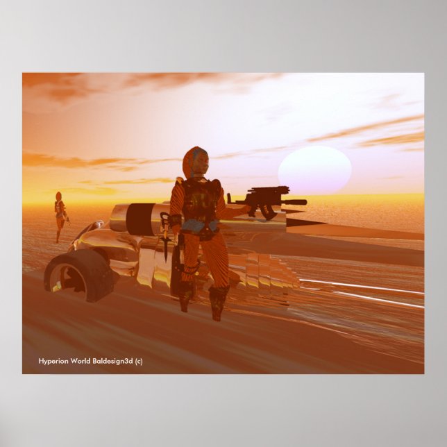 POSTER ARES CIBORGUE,DESERTO HYPERION,FICÇÃO CIENTÍFICA S (Frente)