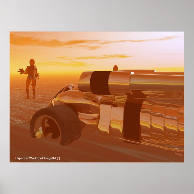 POSTER ARES CYBORG, HIPERION DESERTO, FICHA CIENTÍFICA (Frente)