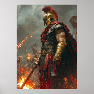 Poster Ares, Deus da Guerra - Portador de Batalha e Fúria