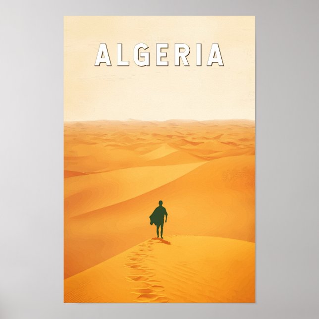 Poster Argélia Viagem Arte Vintage (Frente)