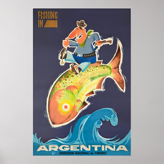 Poster Argentina Art Buenos Aires Print Vintage Travel (Frente)