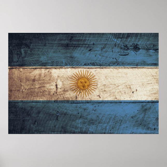 Poster Argentina Bandeira do Velho Grão de Madeira (Frente)