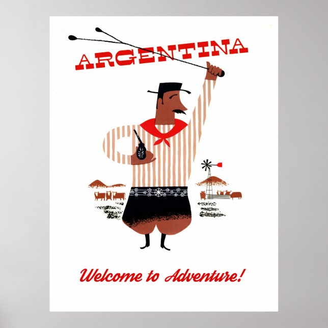 Poster Argentina Gauchos (Frente)