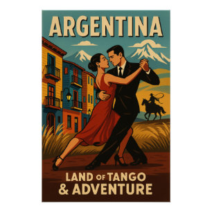 Póster Argentina - Land Tango & Adventure