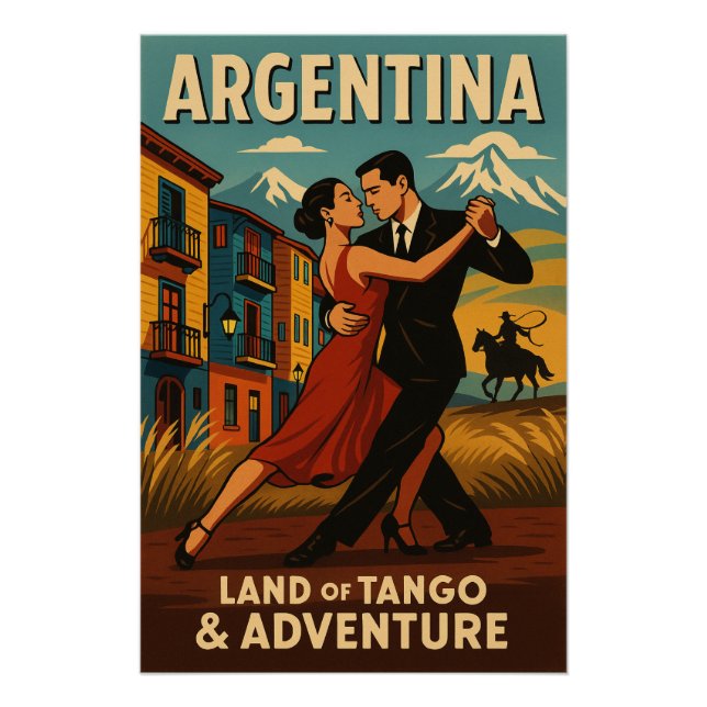 Póster Argentina - Land Tango & Adventure (Frente)