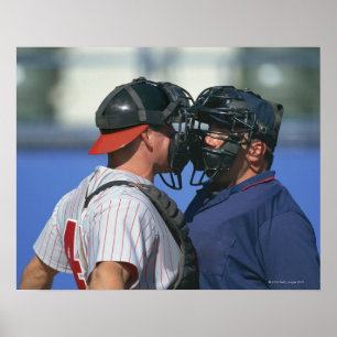 Póster Argumentação do coletor e do árbitro do basebol