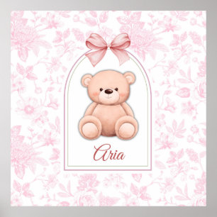 Poster Aria Design Personalizado para Berçário com Ursi
