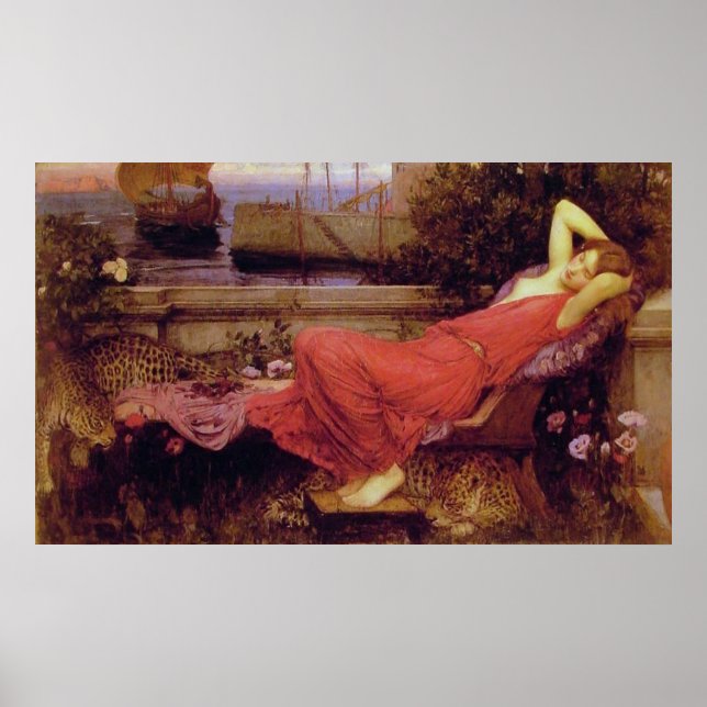 Poster Ariadne, by John William Waterhouse - 1898 (Frente)