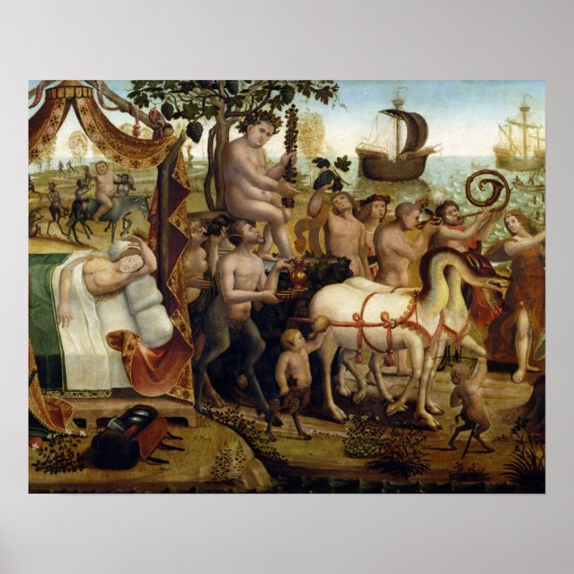 Poster Ariadne em Naxos, da História de Theseus (petróleo (Frente)