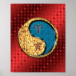 Poster Áries & Água Tigre