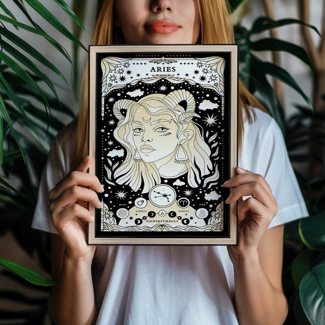 Poster Aries Bold e Dynamic - Arte Astrologica (Criador carregado)
