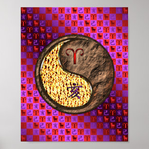 Poster Aries & Earth Boar