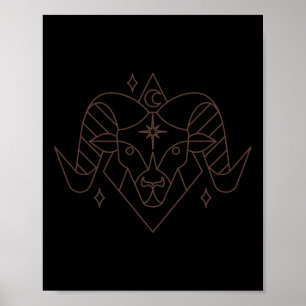 Poster Aries Natal Astrologia do Horoscópio Zodiac