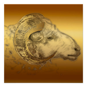 Póster Aries Ram Birthday Zodiac Perfect Poster