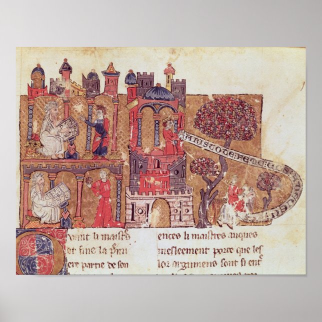 Poster Aristóteles instrui Alexandre o Excelente em (Frente)