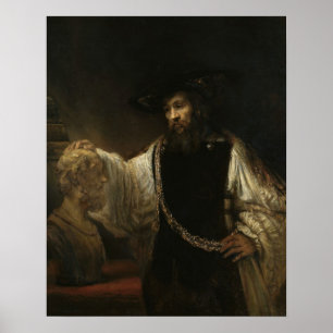 Póster Aristotle (384-322 BC) with a Bust of Homer