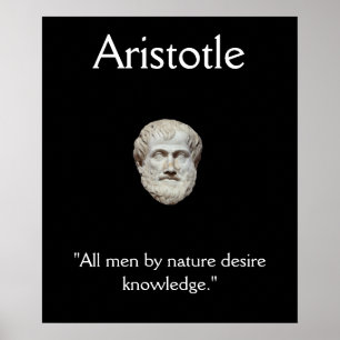 Póster Aristotle - citações do conhecimento