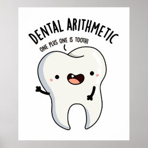 Poster Aritmética dentária engraçada