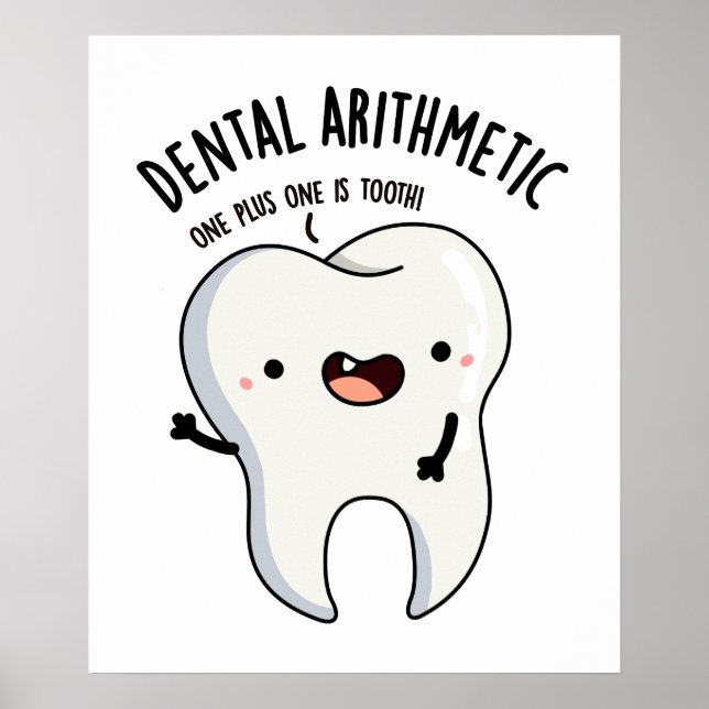 Poster Aritmética dentária engraçada (Frente)