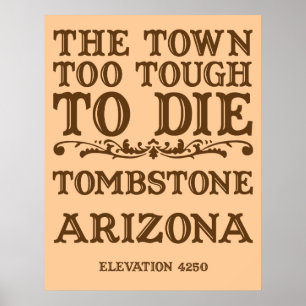 Póster Arizona da lápide